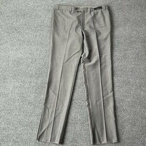 Riviera by Jack Victor Pants Men 40 Kobe Grey Kid Mohair Wool Blend Unhemmed